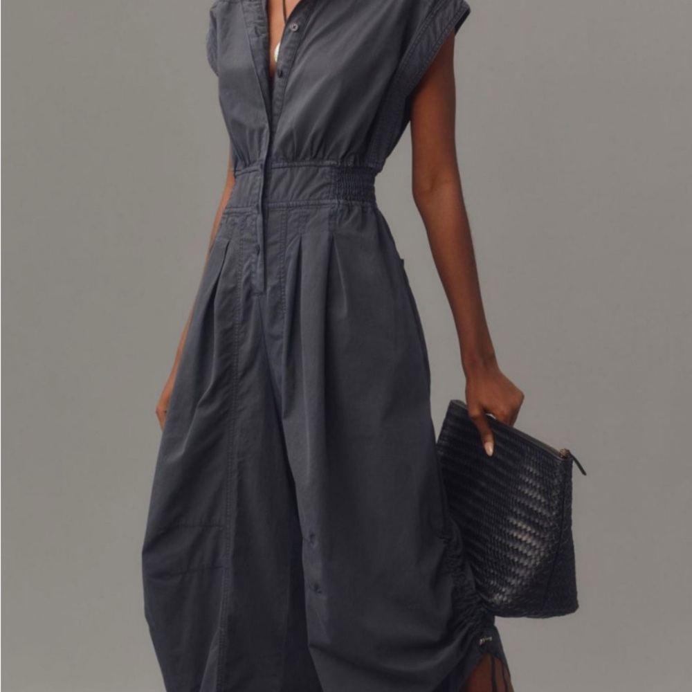 Anthropologie Shirting Parachute Jumpsuit Large